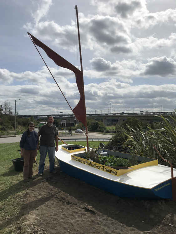 Volunteers with the new look boat.