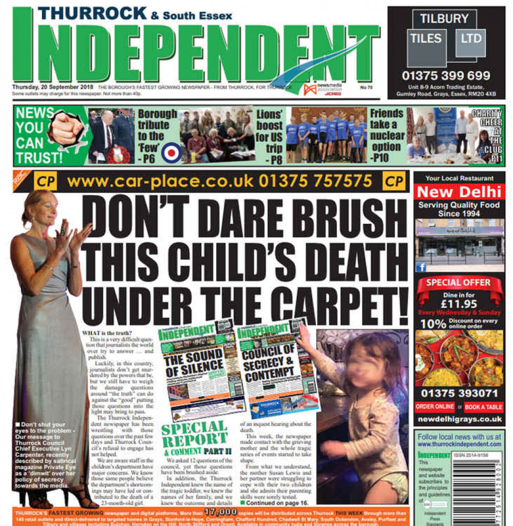 Just more than two years ago this front page challenged the council who wanted to ignore problems that led to child's death