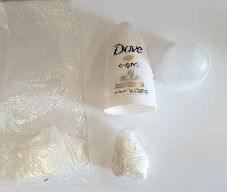 Drugs hidden in deodorant cream package