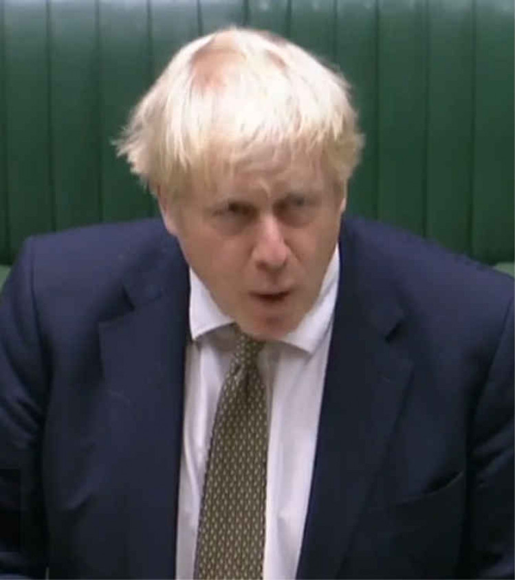 Boris Johnson speaking in the Commons today.