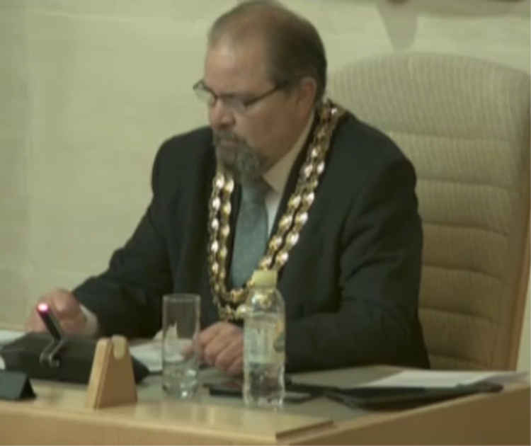 Cllr Terry Piccolo was in the chamber for tonight's meeting