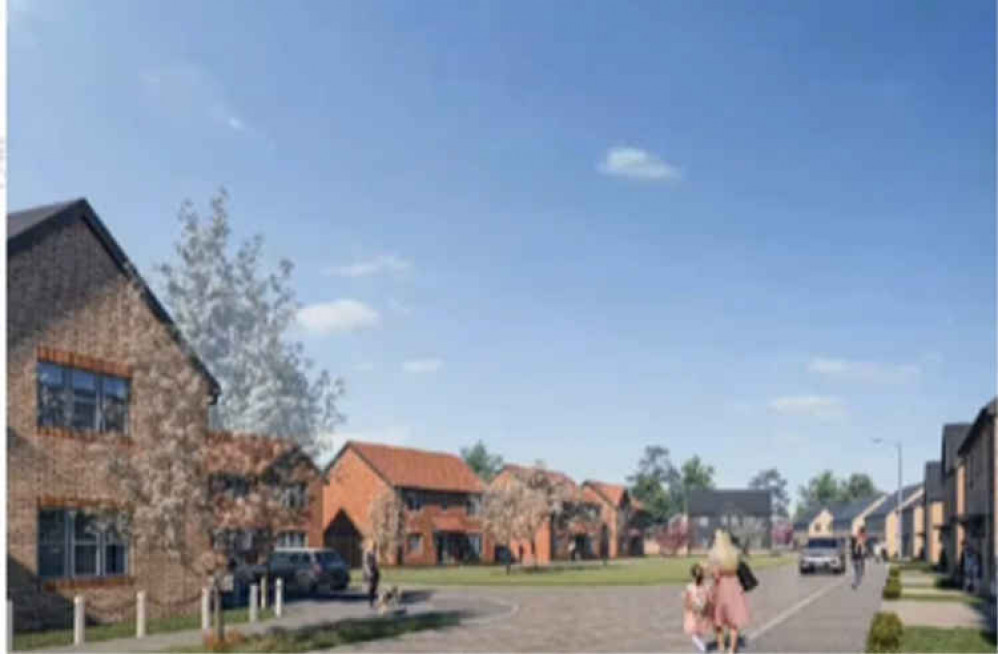 An artist's impression of the new community Bellway want to build