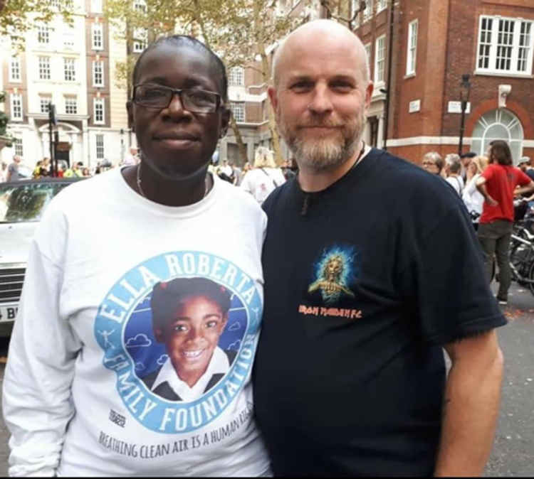 Matt Hill and Rosamund Kissi-Debrah, mum of tragic Ella whose death is attributed to air pollution.