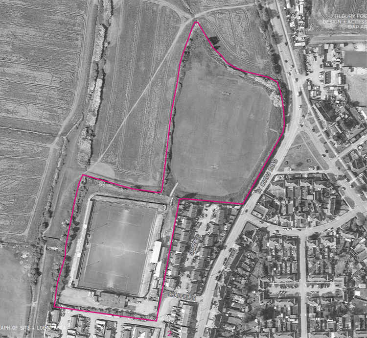 The existing ground is just to the south of the proposed new one and would be used for 112 dwellings.