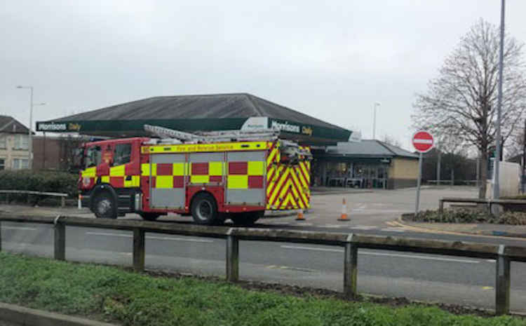 A crew from Grays at the Morrisons petrol station