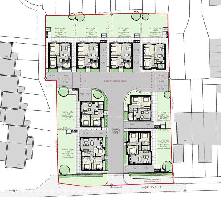 Planned layout of the new homes