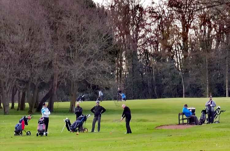 Pent up demand for outdoor sports unleashed this morning at Arrowe Park and other golf courses. Picture: Bob Shaw