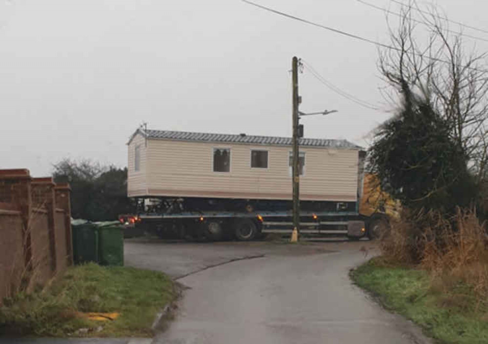 A mobile home arrived on site at 8.30 this morning (Wednesday, 13 January)