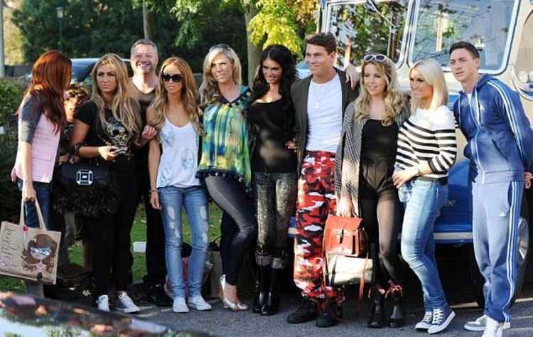 Mick with his fellow participants in the TOWIE reality show.