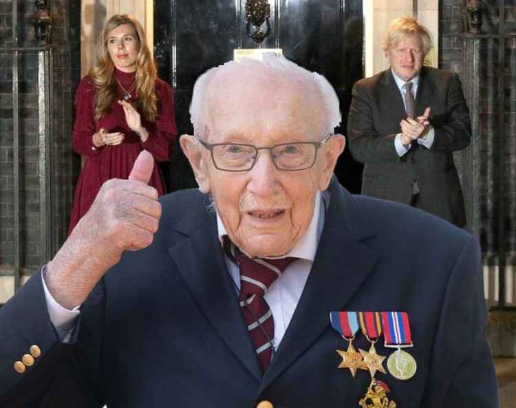 Boris Johnson led the clapping tribute from outside 10 Downing Street.