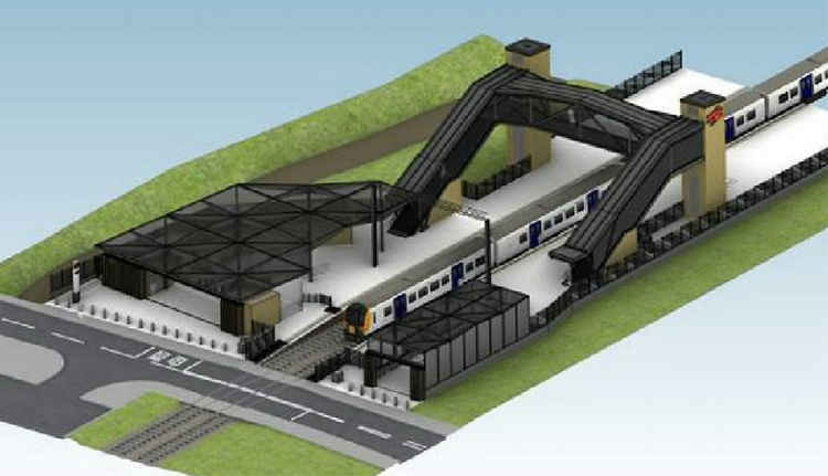 The new design for the rail station that councillors will be asked to vote through tonight.