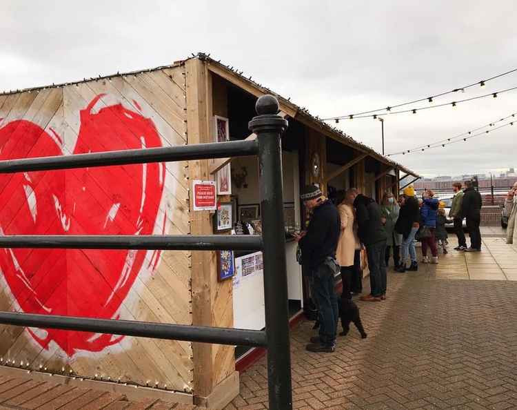 Retail chalets at the new market. Picture: Woodside Area CIC