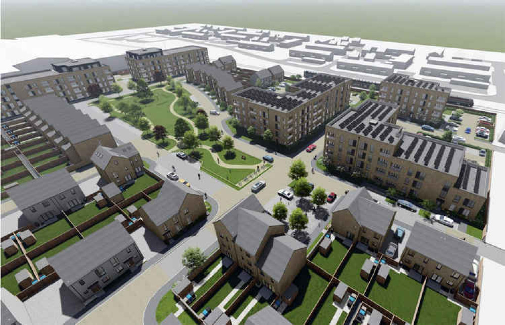 What St Modwen want to build at Arisdale Avenue. Councillors want more houses, not flats.