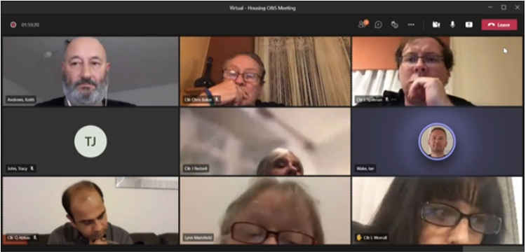 The housing committee virtual meeting.