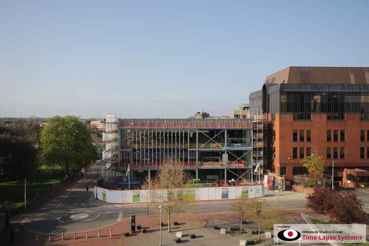 The civic offices extension currently underway which is damned by the GMB union.