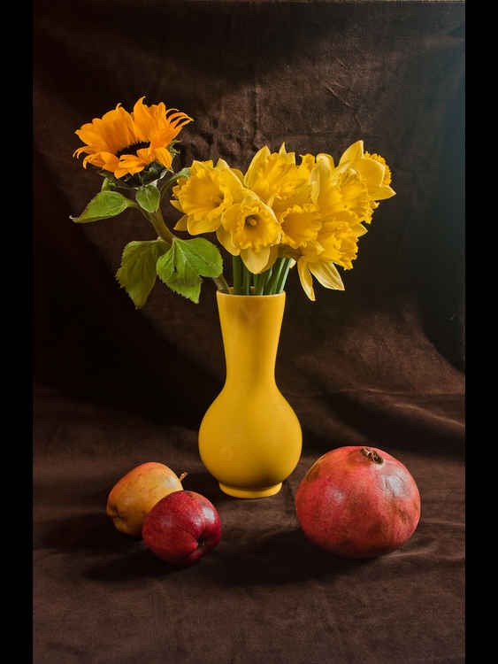 Maureen Turner - Flowers, apples and pomegranate