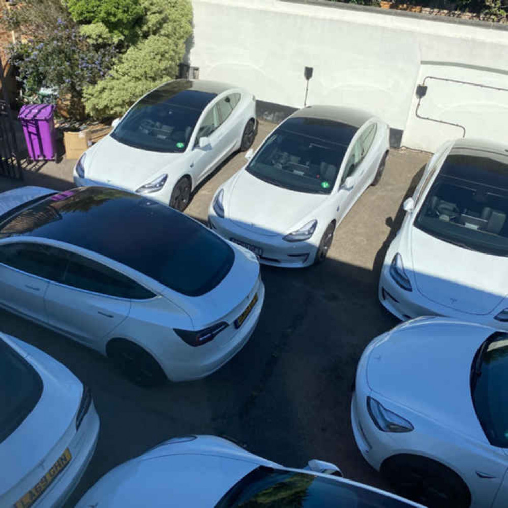 Part of the fleet of Teslas set to serve Thurrock and the wider region