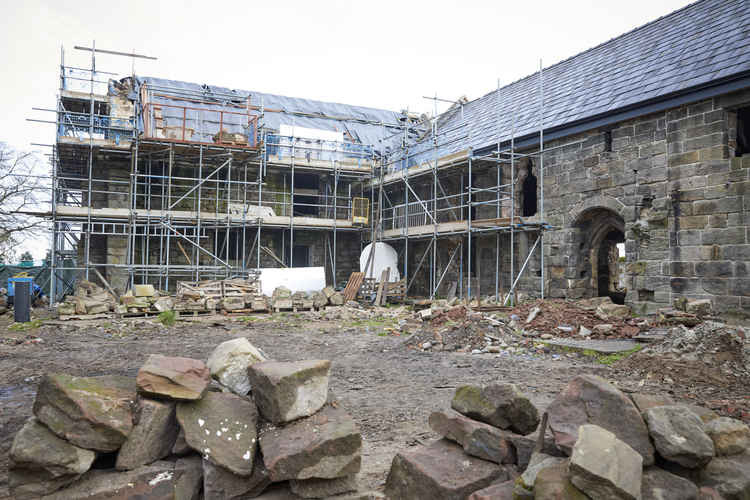 Exterior progress at Storeton Hall (Credit Mark Waugh)