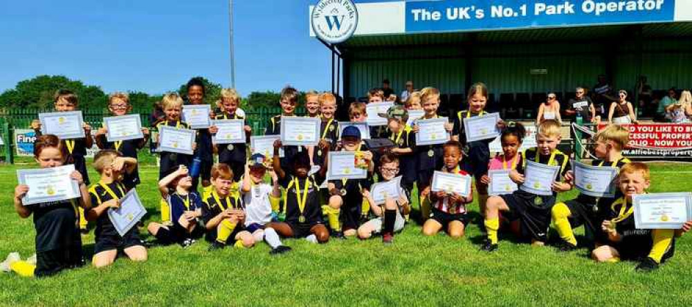 Youngsters enjoyed their day at East Thurrock United's Rookery Hill yesterday.