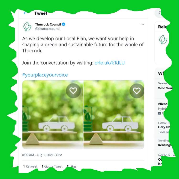 The council has started August with a social media drive to attract residents' attention to its green plans for the borough. The council has started August with a social media drive to attract residents' attention to its green plans for the borough.