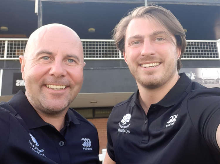 Thurrock Academy Manager David Harries and Felix Leonard-Fox.