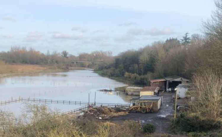 The Mar Dyke burst its banks.