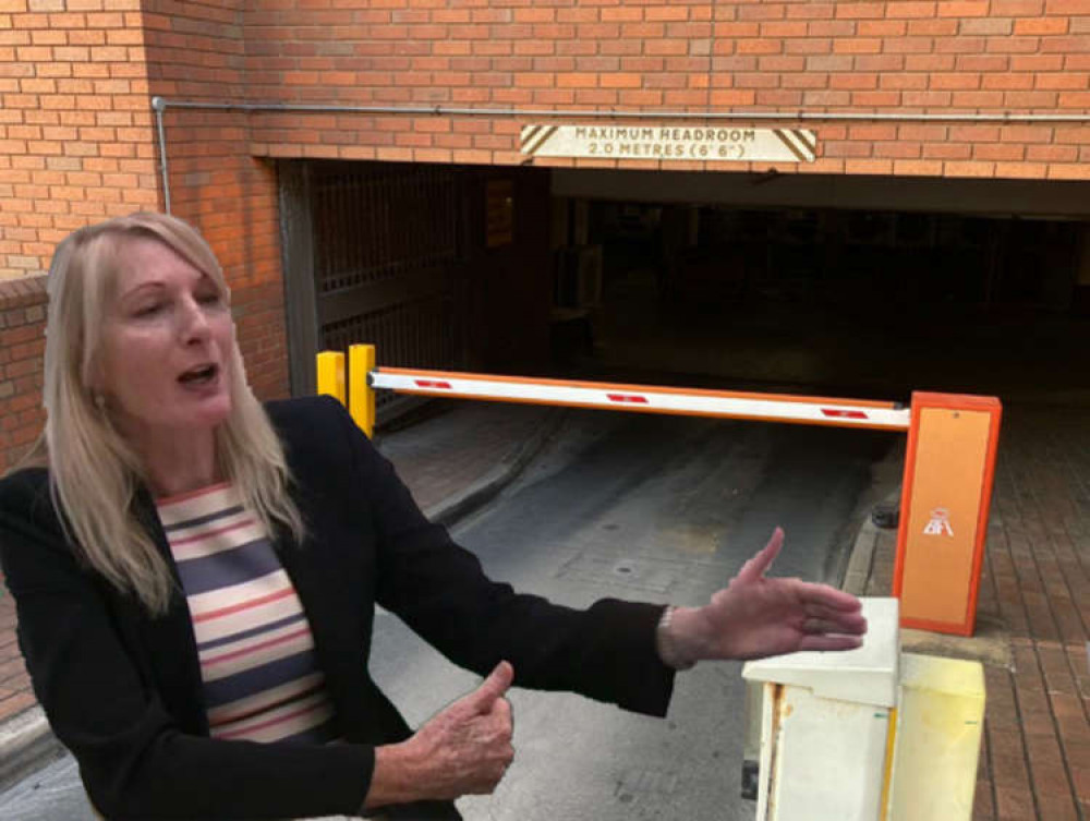 CEO Lyn Carpenter nearly came to grief entering the council's car park