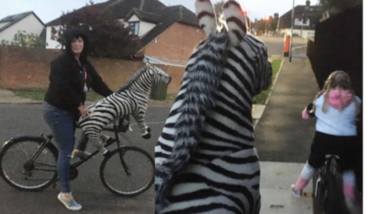 Watch out for Joanne and Ruby (and their Zebra mascot) as they tackle their 100 mile challenge on borough streets.