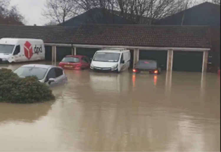 In January homes and cars were damaged by floods in Stanford-le-Hope.