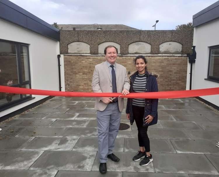 Cllr Luke Spillman and resident Sarbjit Samra who will be moving into one of the new properties with her family