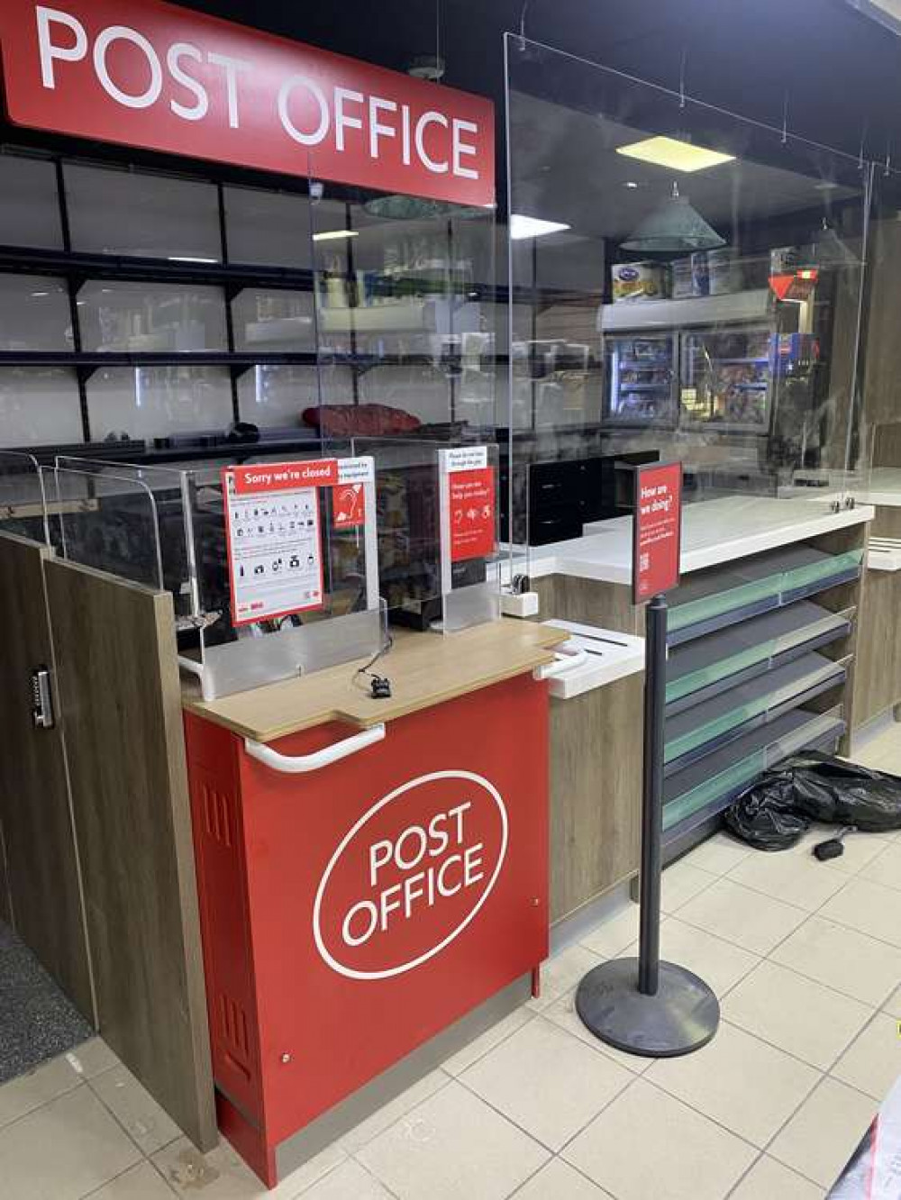 The new Post Office counter in Stanford-le-Hope.