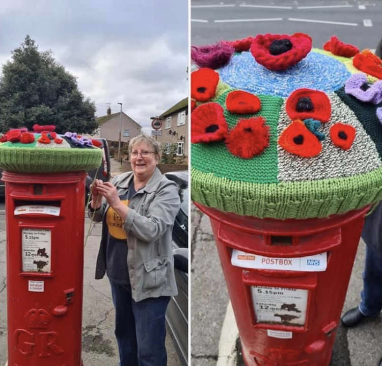 Susan Burns and her latest creation.