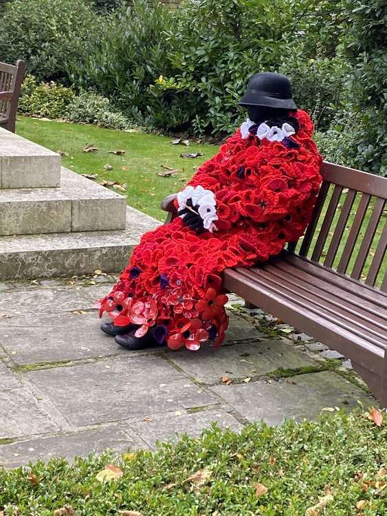 Orsett's new poppy tribute, created by the village WI group.
