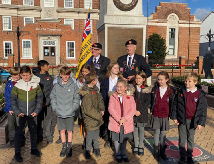 Youngsters from Woodside Academy attended the service.