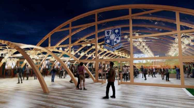 This is what the new fan park could look like (Credit: Tranmere Rovers Trust)