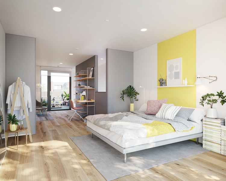 Inside one of the new homes: CGI reveals what a bedroom in the new homes will look like (Credit: House by Urban Splash)