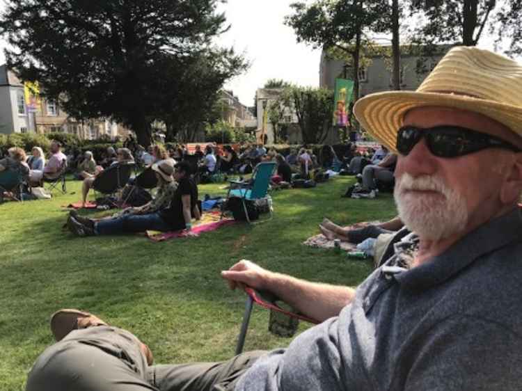 Bridport mayor, Cllr Ian Bark at the Roped in for Bridport music festival