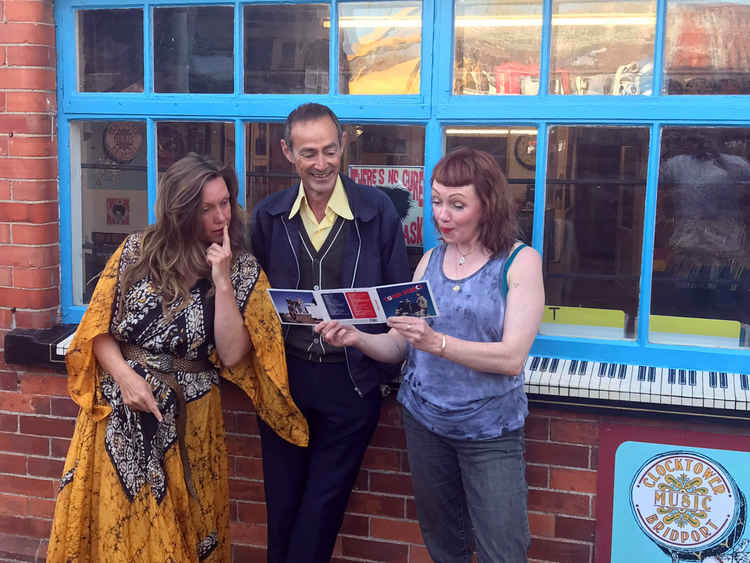 Elizabeth Bunny with the new Martin Green Presents: Super sonics – 40 Junkshop Britpop Greats CD outside Clocktower Music