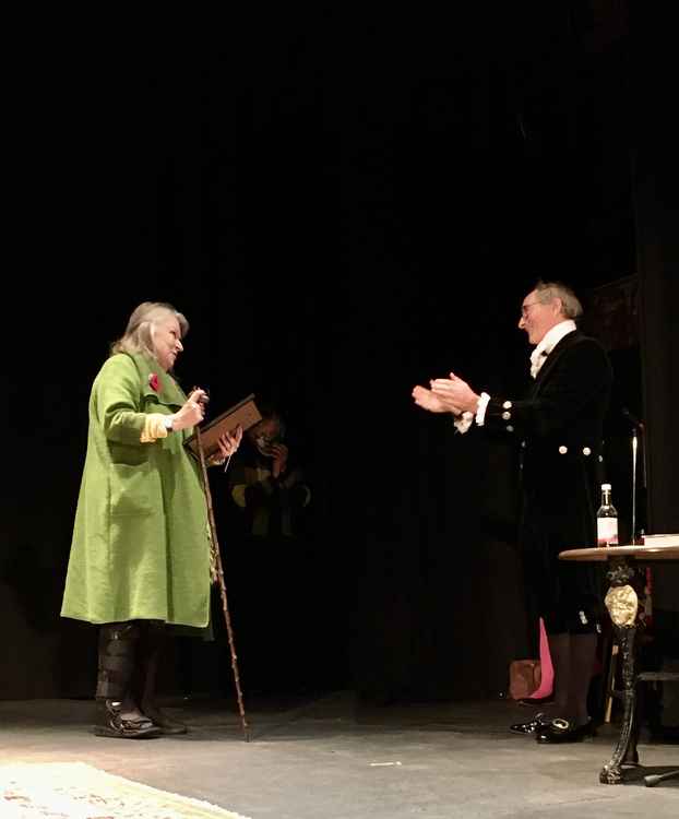 Tanya Bruce-Lockhart is awarded a High Sheriff Award by Dorset High Sheriff George Streatfeild Picture: Adrien Munden