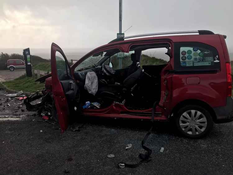 The B3157 between Bridport and Abbotsbury is closed after a crash this morning Picture: Bridport Fire Station