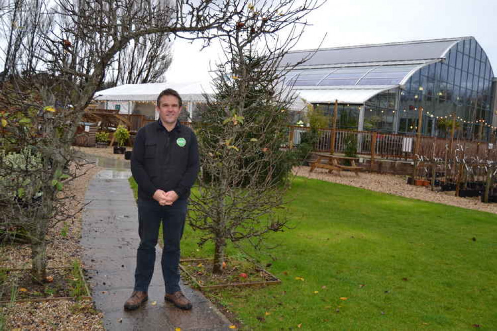 Charlie Groves at Groves Nurseries, Bridport Nub News' new sponsor