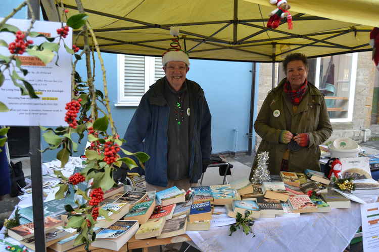 Roz Copson and Maria Newman on The Living Tree stall