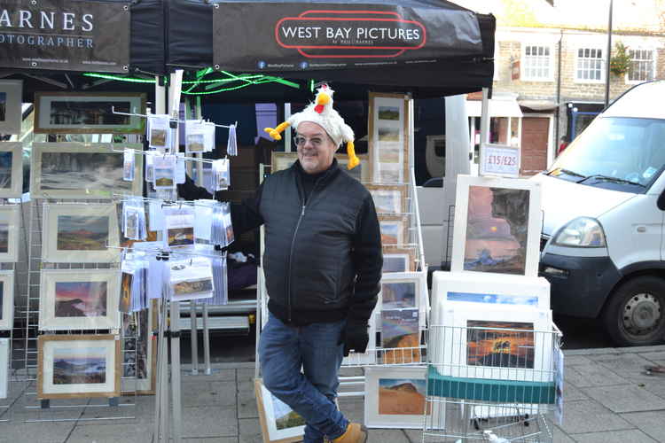 Photographer Neil Barnes getting into the Christmas spirit