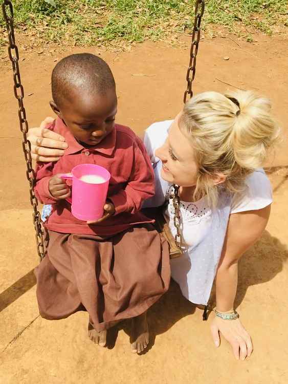 Daisy Russell working for Boo in Africa