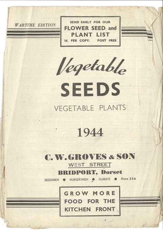 Groves Nurseries' war time catalogue in 1944