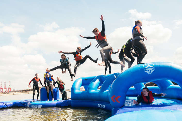 People enjoying the watersports at Wild Shore New Brighton (Credit Cardigan Creative)