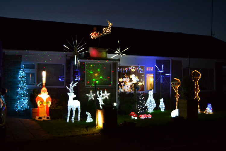 The Christmas lights display raised £287 for Dementia Friendly Bridport