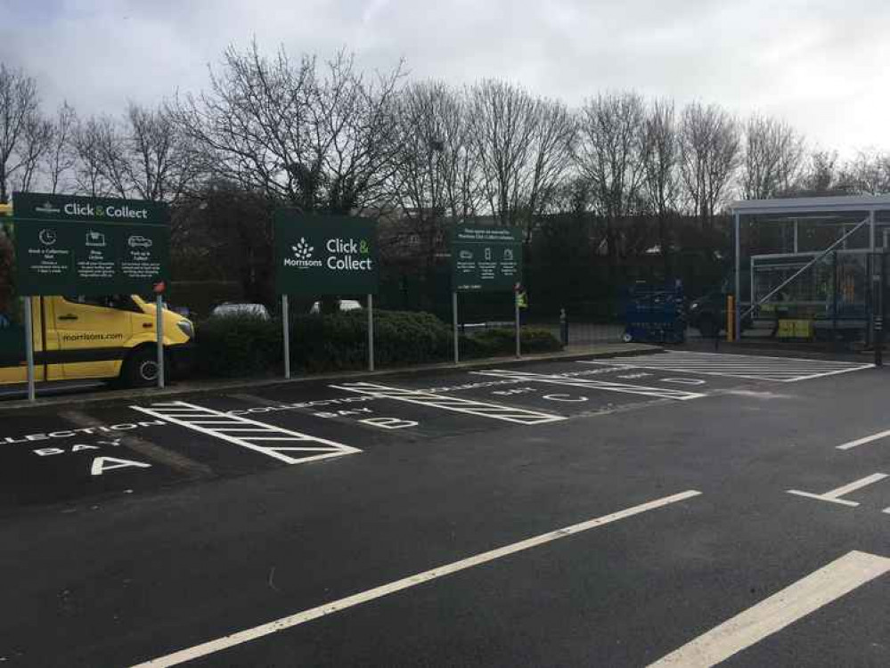 The new delivery and click and collect hub at Bridport Morrisons