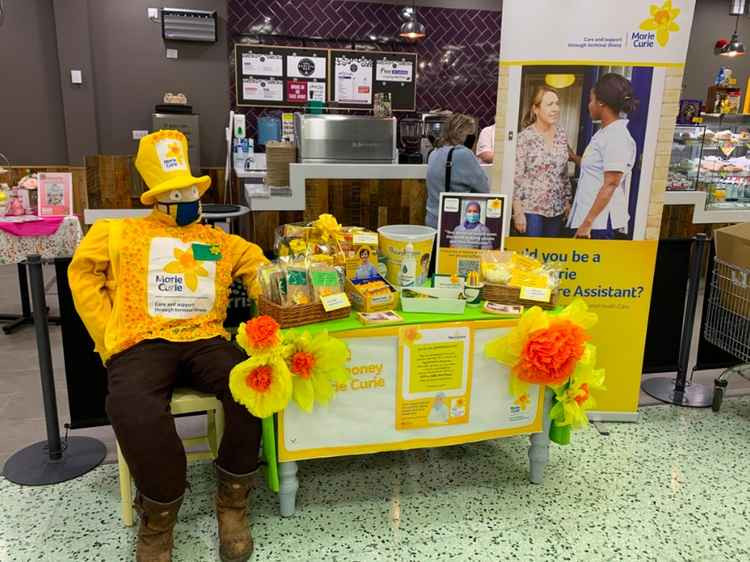 BOB on the Marie Curie stall at Morrisons