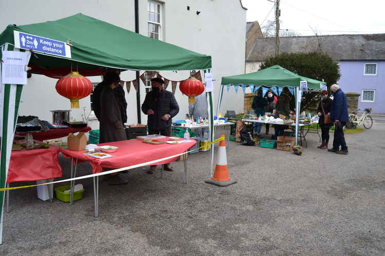 Bridport Garden Glut stall at St Swithun's Church car park